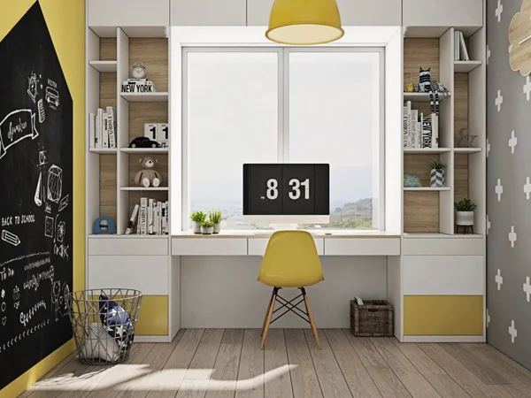 Cách sắp xếp góc học tập sáng tạo, độc đáo cho bé mới nhất 1 Góc học tập cho bé 1