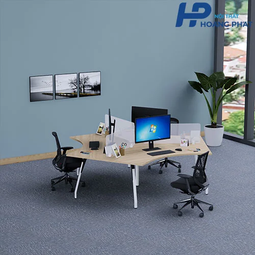 Module bàn làm việc 3 người MD03C24 5 Bàn module tam giác MD03C24
