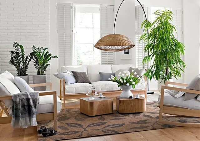 Tạo không gian xanh nhà nhỏ với 5 bí kíp đơn giản hài hòa 1 Sử dụng nội thất đơn giản và trồng thêm hoa có là cách thư giãn cuộc sống