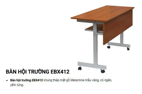 Bàn hội trường chân sắt Hoàng Phát giá rẻ tại Thành phố Hồ Chí Minh 4 Bàn hội trường chân sắt giá rẻ EBX412