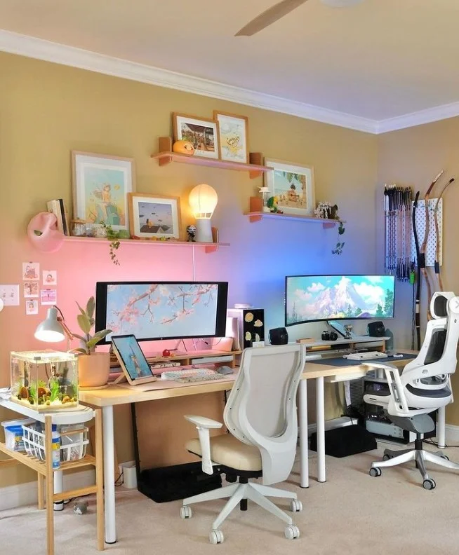 Cách decor bàn làm việc đẹp nhất và những lưu ý tại văn phòng 2 Trang trí bàn làm việc ở nhà riêng
