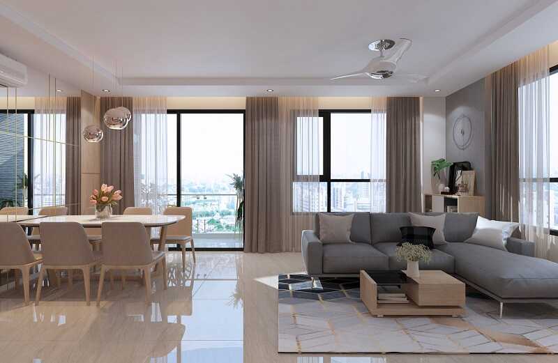 Chuyên gia thiết kế nội thất bật mí cách phối màu nội thất siêu đẹp 1 Màu sắc chủ đạo chiếm tới 60% tổng thể màu sắc không gian nhà